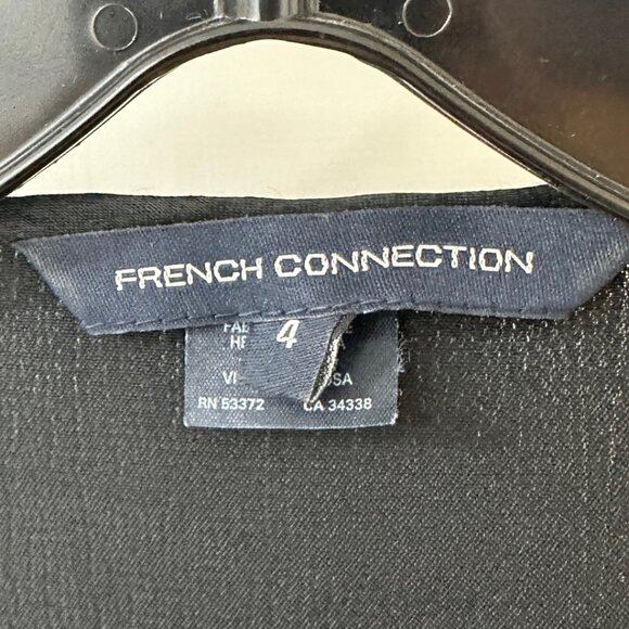 French Connection Black Mini Dress with Multicolor Sequins, Size 4 - Picture 4 of 6